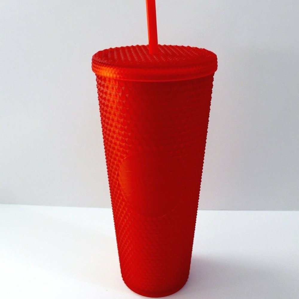 Starbucks Matte Red Studded Soft Touch Acrylic Tumbler Venti 24 oz